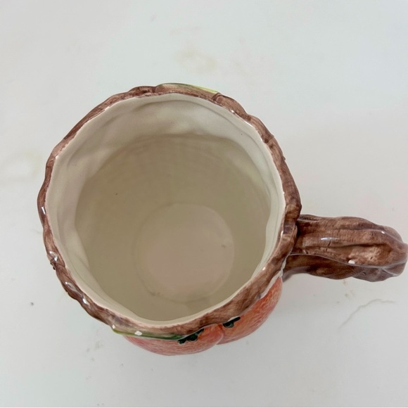 FITZ & FLOYD 1992 Mediterranean Fruit Orange Blossoms Basket Weave Coffee Mug - Picture 6 of 9